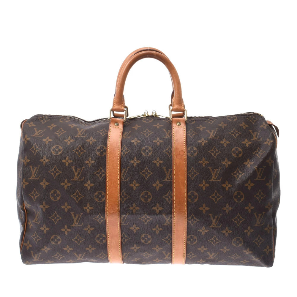 LOUIS VUITTON Monogram Keepall Brown Canvas Boston Bag